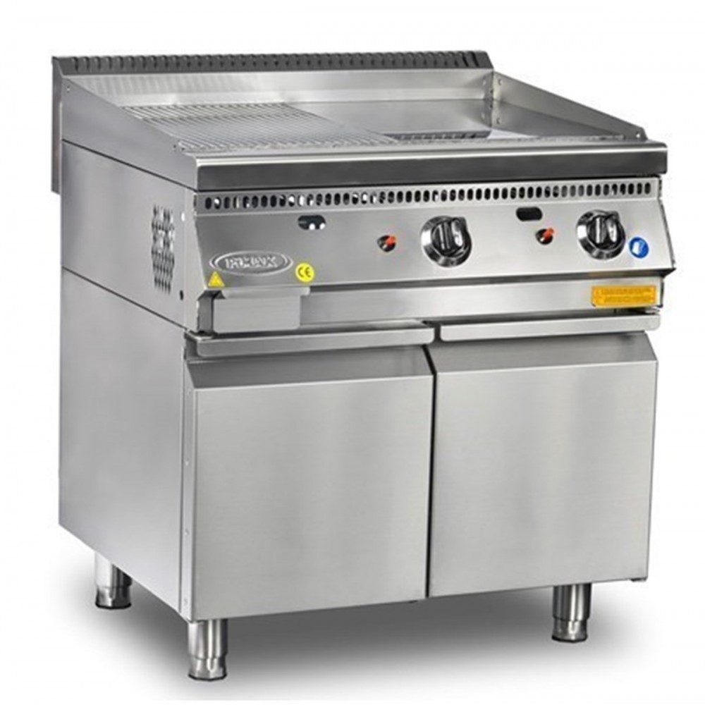 80 Cm Commercial Tabletop Griddle Smooth / Ribbed Surface